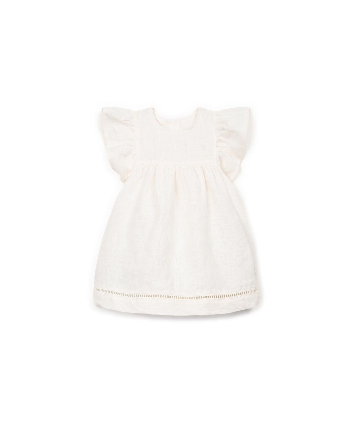 Vestido lino blanco delantera