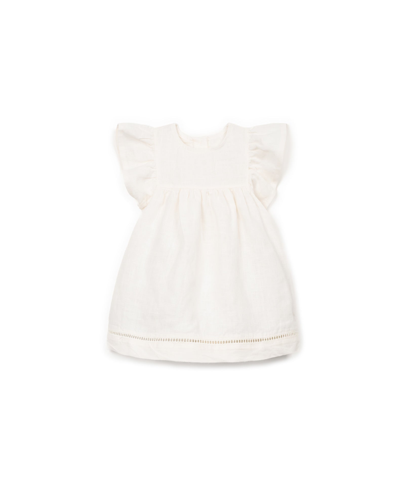 Vestido lino blanco delantera
