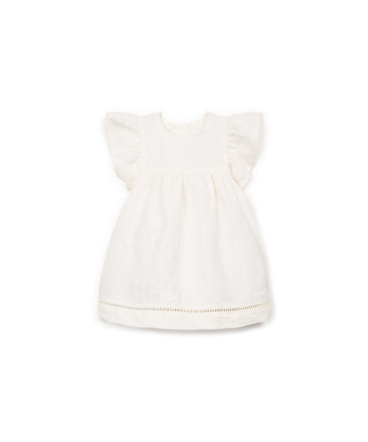 Vestido lino blanco delantera