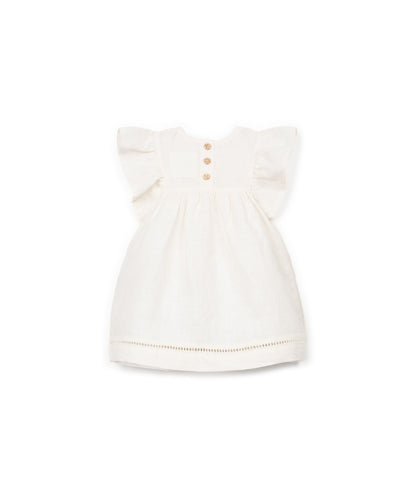 Vestido lino blanco trasera