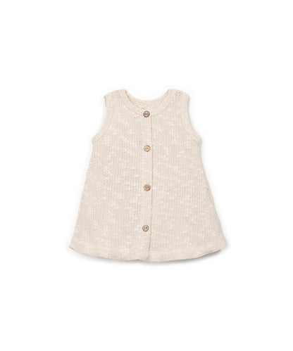VESTIDO PIQUE FANTASIA BLANCO DELANTERA