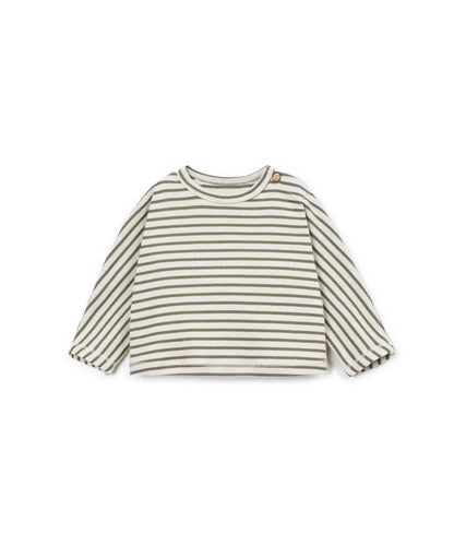 Camiseta Bebé Algodón Orgánico Cruda de Play Up - vista frontal.