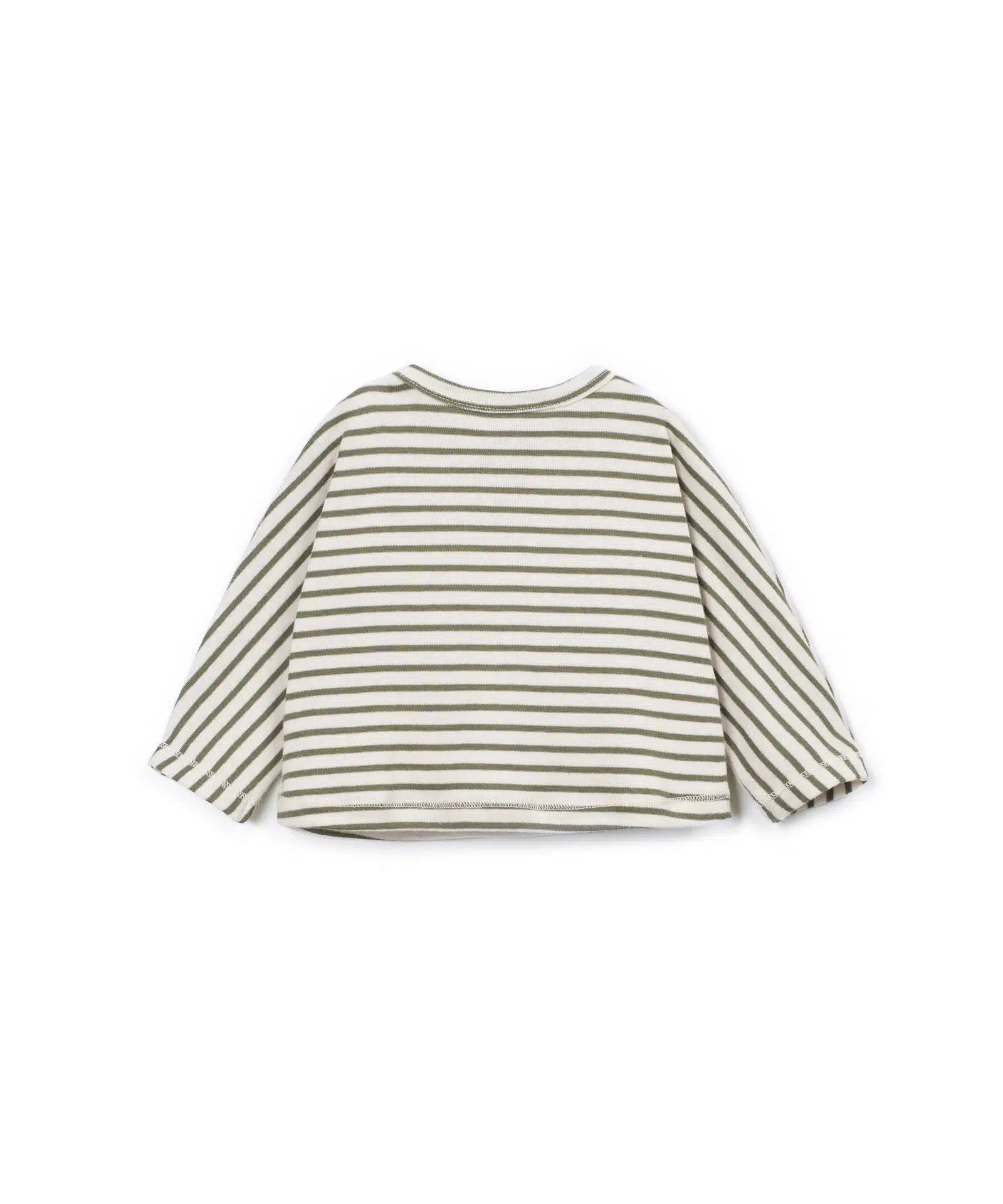 Camiseta Bebé Algodón Orgánico Cruda de Play Up - vista trasera.