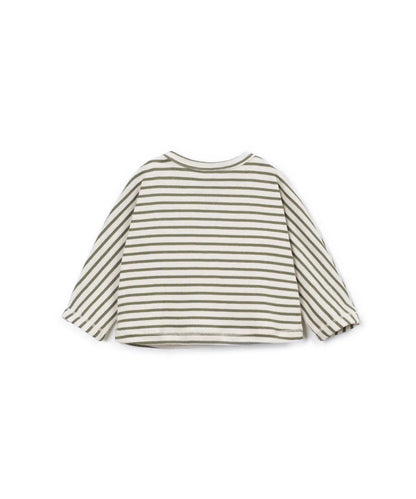Camiseta Bebé Algodón Orgánico Cruda de Play Up - vista trasera.
