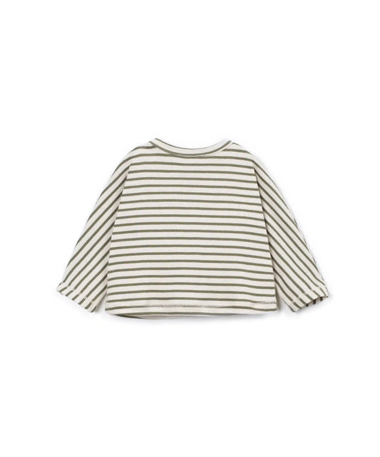 Camiseta Bebé Algodón Orgánico Cruda de Play Up - vista trasera.