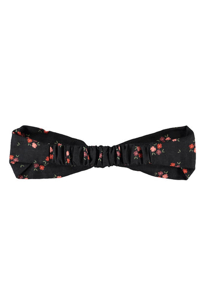 Parte trasera de diadema de niña negro con flores multicolor de piupiuchick.