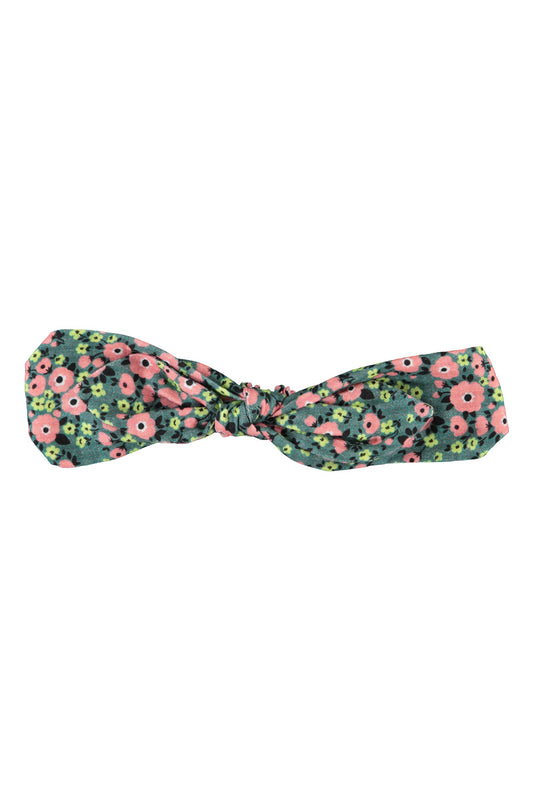Diadema de niña verde con flores multicolor de Piupiuchick.