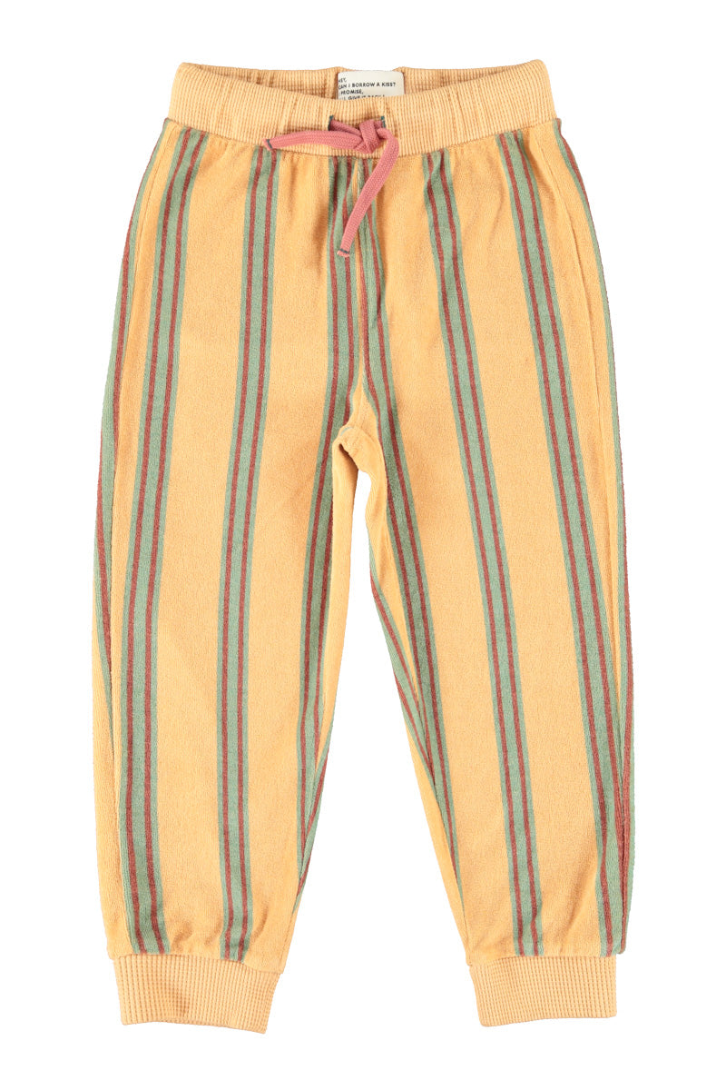 Pantalón Jogger de niño arena con rayas dobles de Piupiuchick.