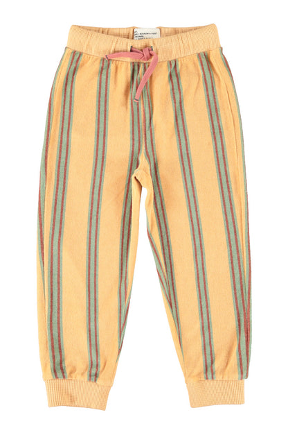 Pantalón Jogger de niño arena con rayas dobles de Piupiuchick.