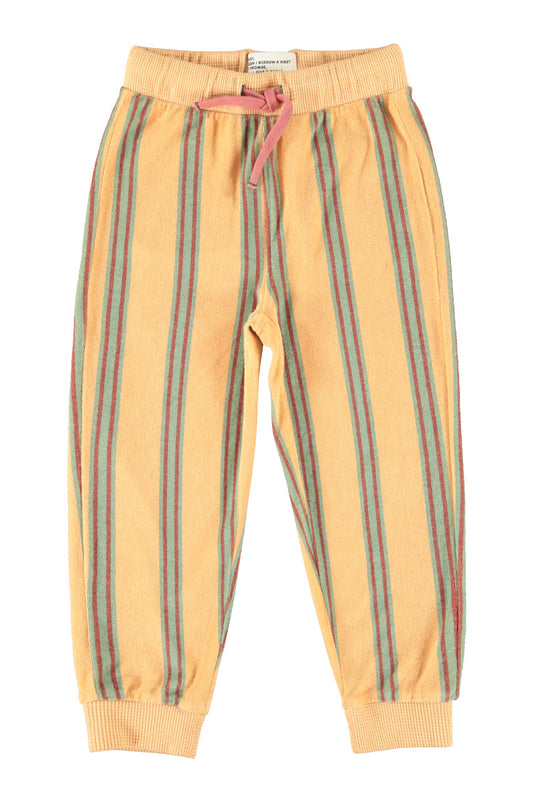 Pantalón Jogger de niño arena con rayas dobles de Piupiuchick.