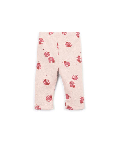 Leggings Bebé Algodón Rosas Frutas de Play Up - vista trasera.