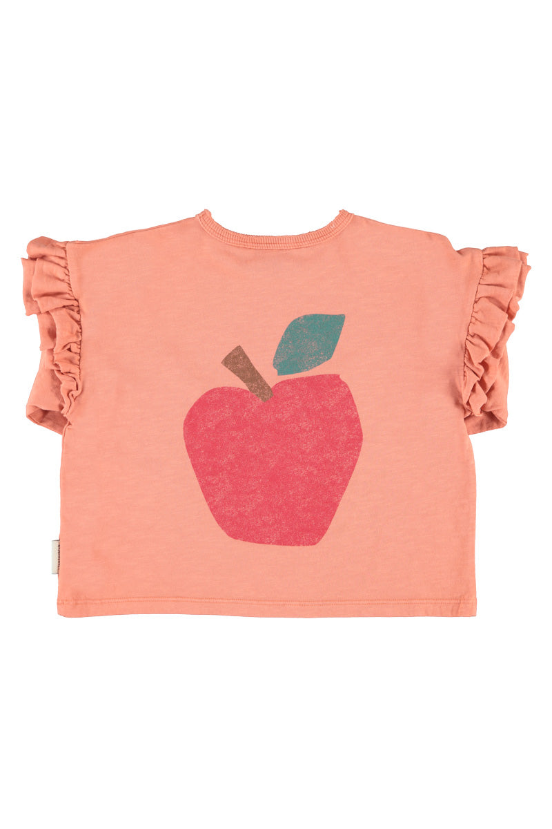 Camiseta Manga Larga de niña rosa con manzana de Piupiuchick.