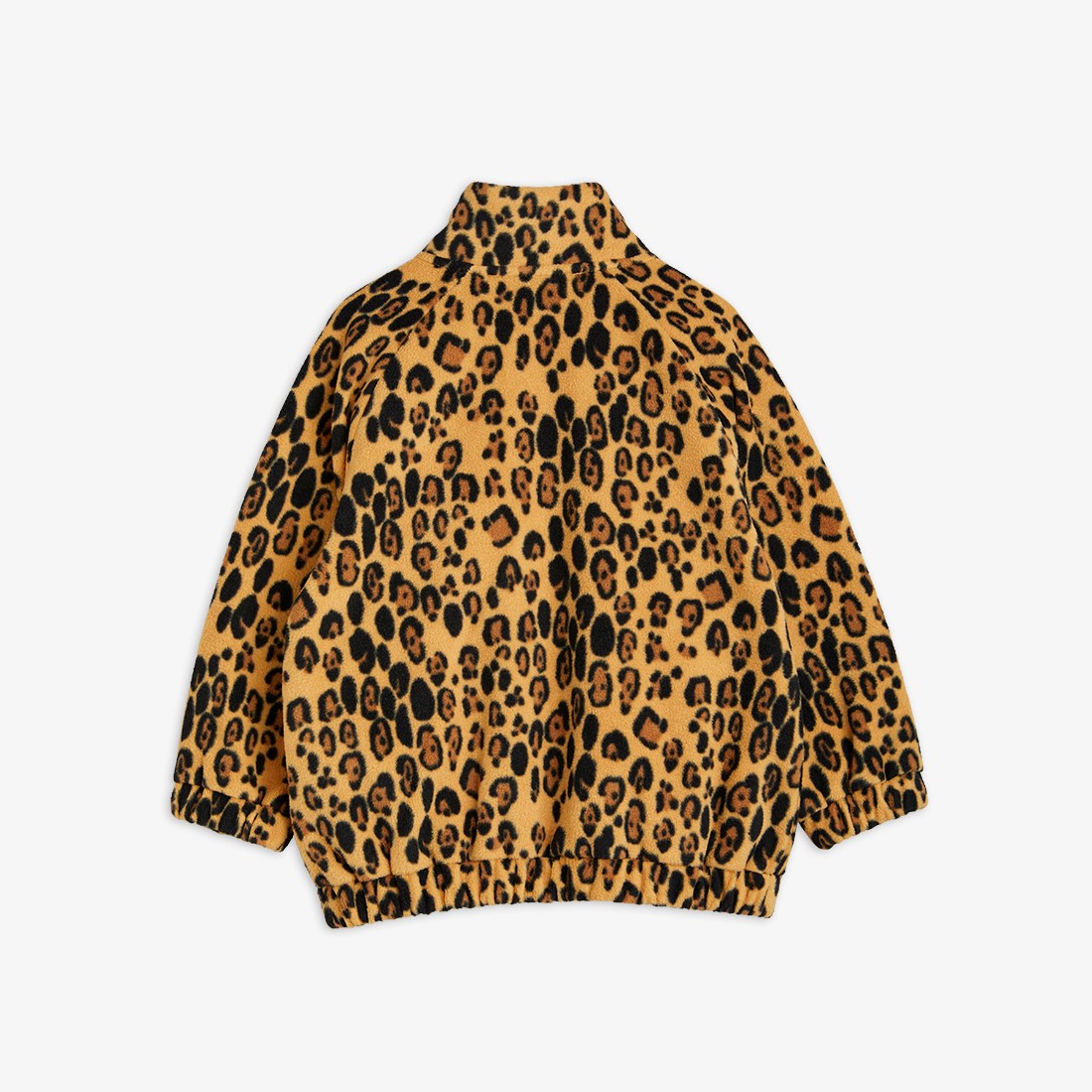 Parte trasera de la chaqueta de niño beige leopardo.