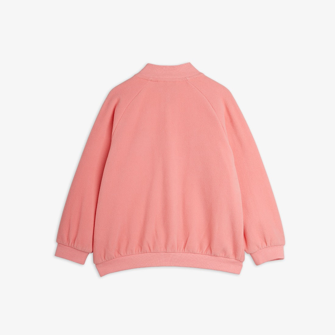 Parte trasera de la chaqueta de niño rosa pingüino bordado.