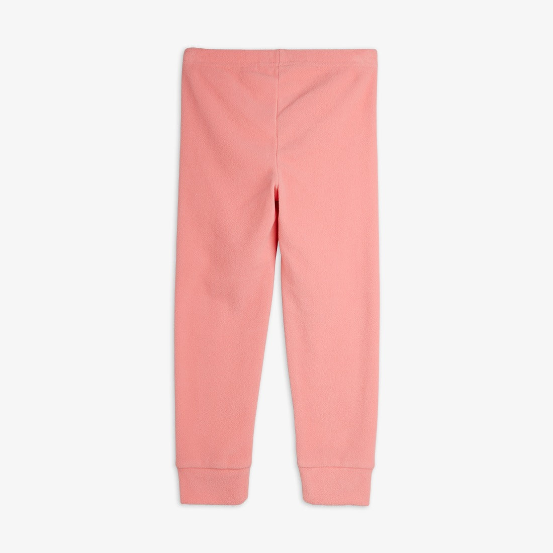 Parte trasera del pantalón de niño rosa pingüino bordado.