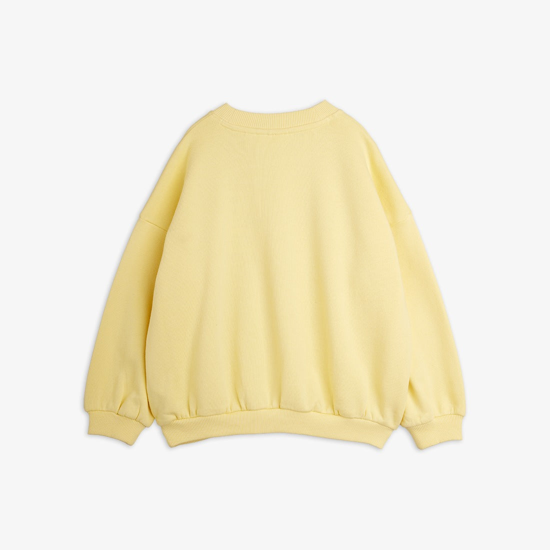 Parte trasera de la sudadera de niño amarillo gusano velvet.