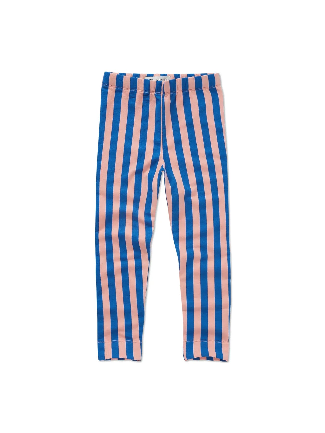 leggings de niña azul Rayas Rosas de Sproet & Sprout, vista frontal.