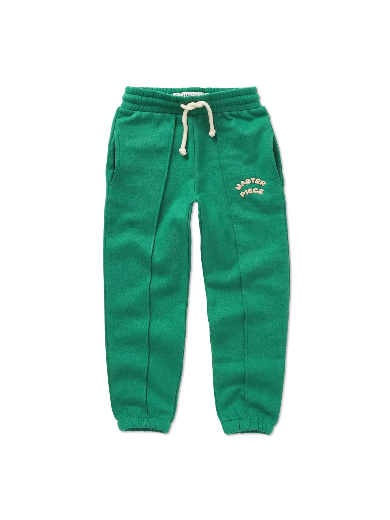 pantalón de niño verde Master Piece de Sproet & Sprout, vista frontal.