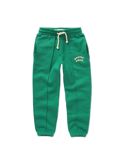 pantalón de niño verde Master Piece de Sproet & Sprout, vista frontal.
