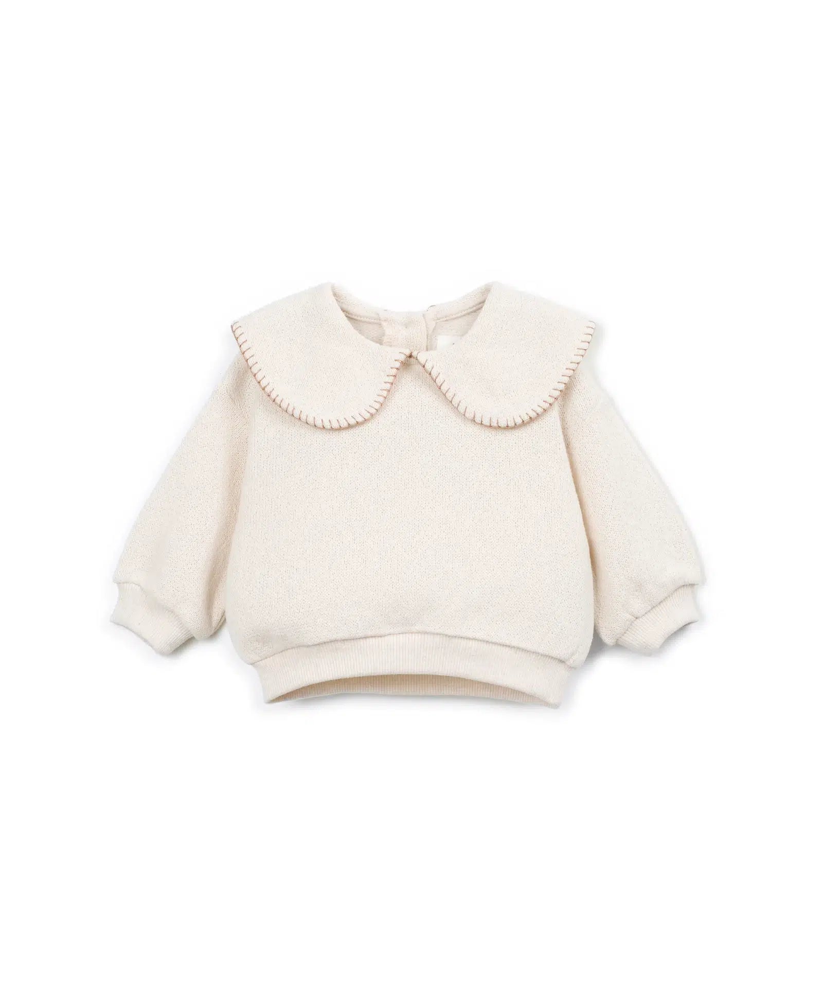 Sudadera Bebé Algodón Orgánico Cruda de Play Up - vista frontal.