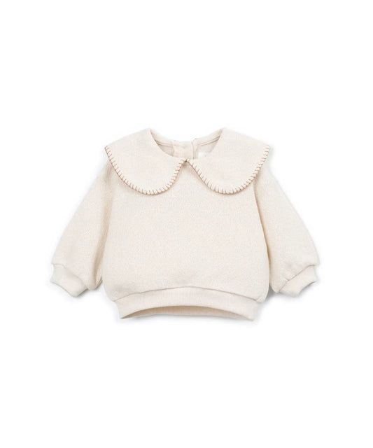 Sudadera Bebé Algodón Orgánico Cruda de Play Up - vista frontal.