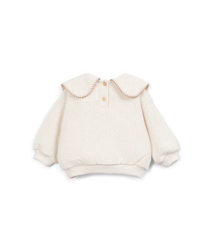 Sudadera Bebé Algodón Orgánico Cruda de Play Up - vista trasera.