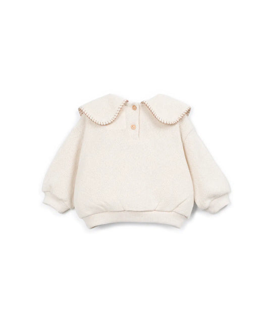 Sudadera Bebé Algodón Orgánico Cruda de Play Up - vista trasera.