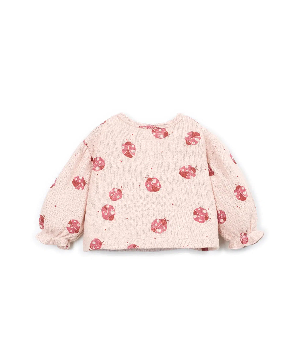 Sudadera Bebé Algodón Rosa Frutas de Play Up - vista trasera.