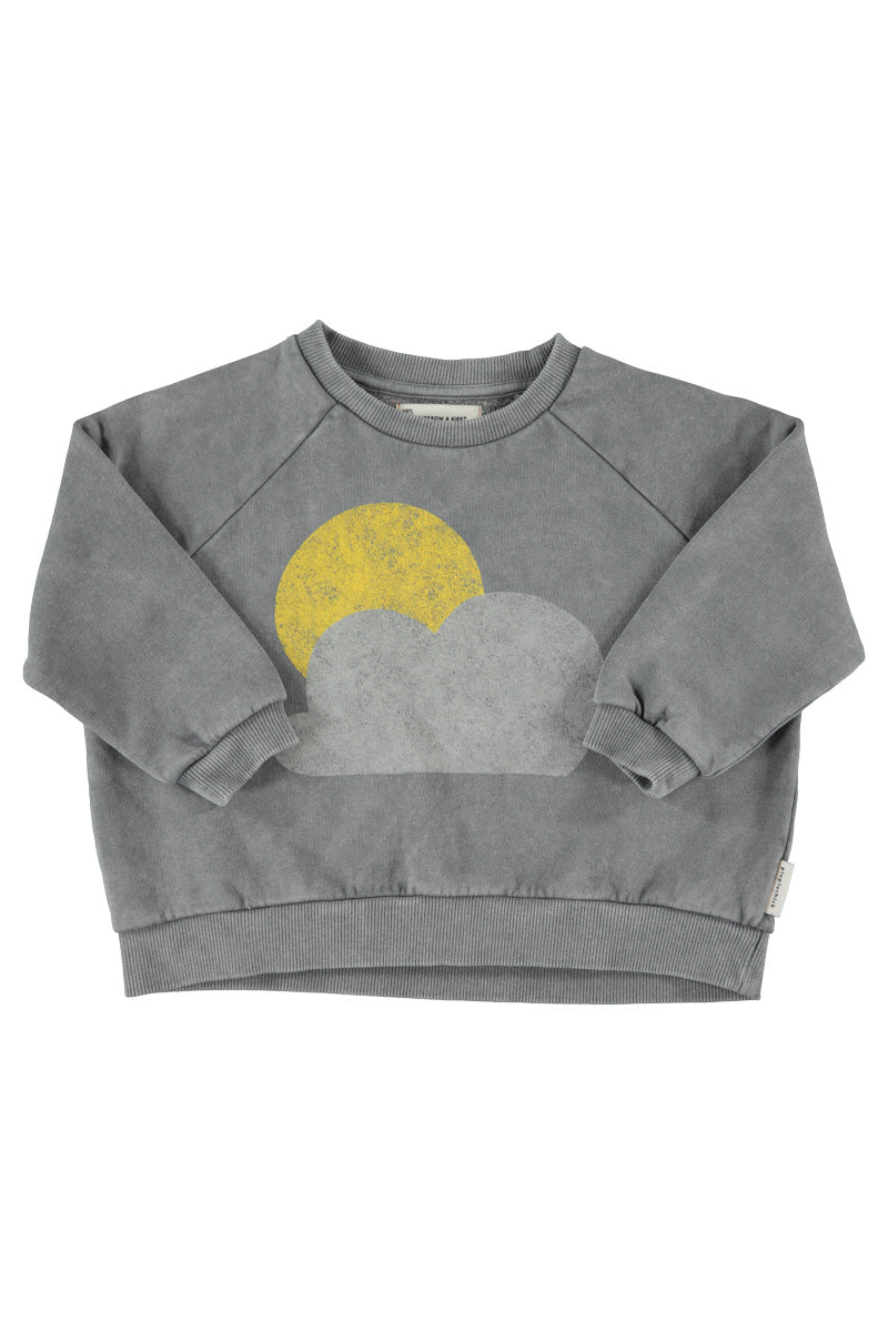 Sudadera de niño gris con sol y nubes de Piupiuchick.