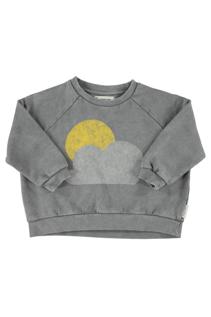 Sudadera de niño gris con sol y nubes de Piupiuchick.