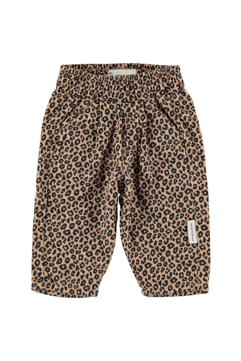 Pantalón de bebé marrón con animal print de Piupiuchick.